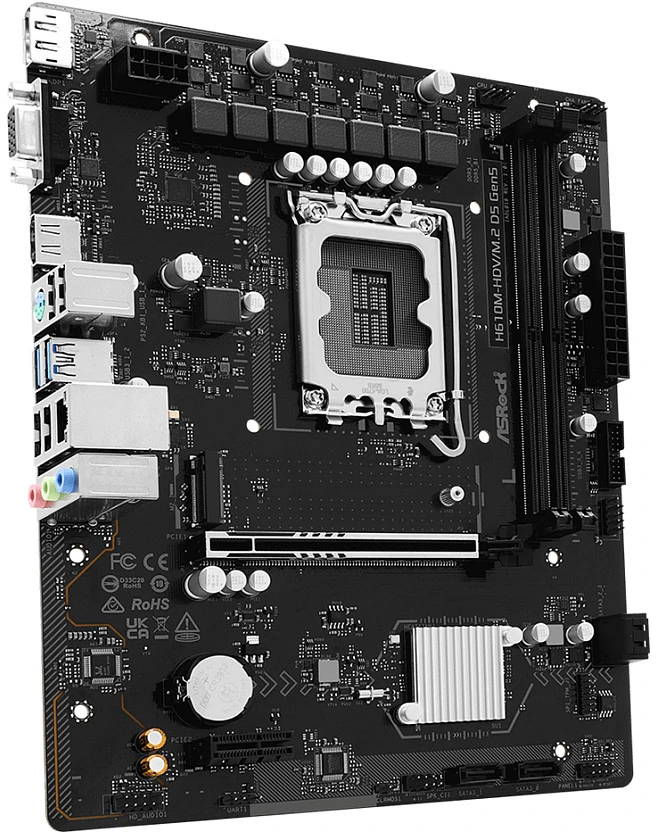 Pagrindinė plokštė Asrock H610M-HDV/M.2 D5 Gen5 Intel H610 LGA 1700 micro ATX plokštė