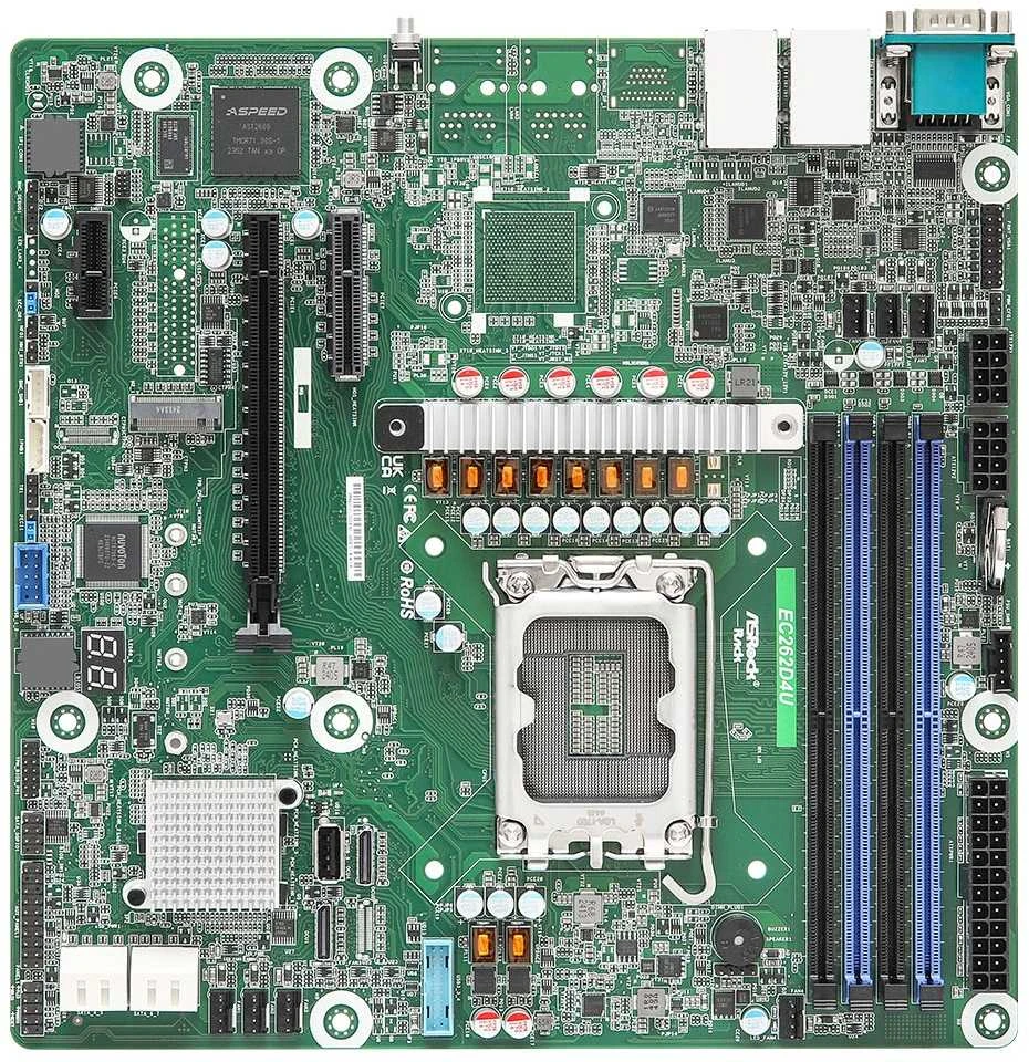 Asrock EC262D4U pagrindinė plokštė Intel C262 LGA 1700 micro ATX