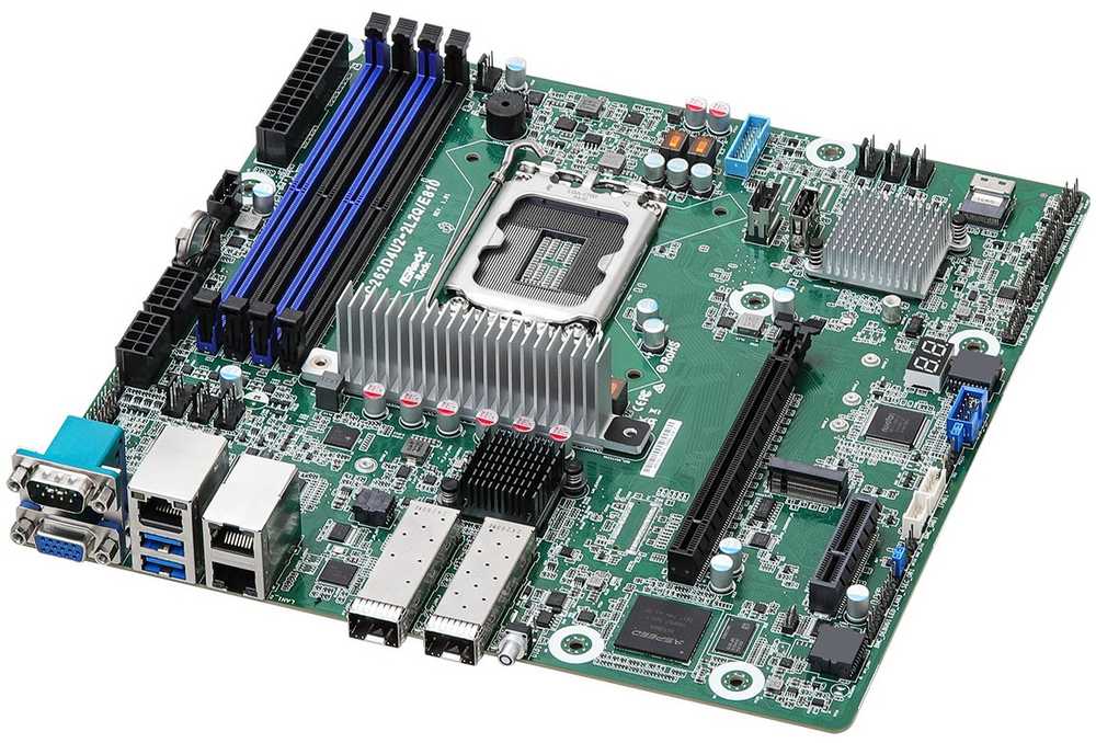 Pagrindinė plokštė ASRock Mainboard EC262D4U2-2L2Q/E810 micro-ATX gniazdo 1700 DDR5-only Single