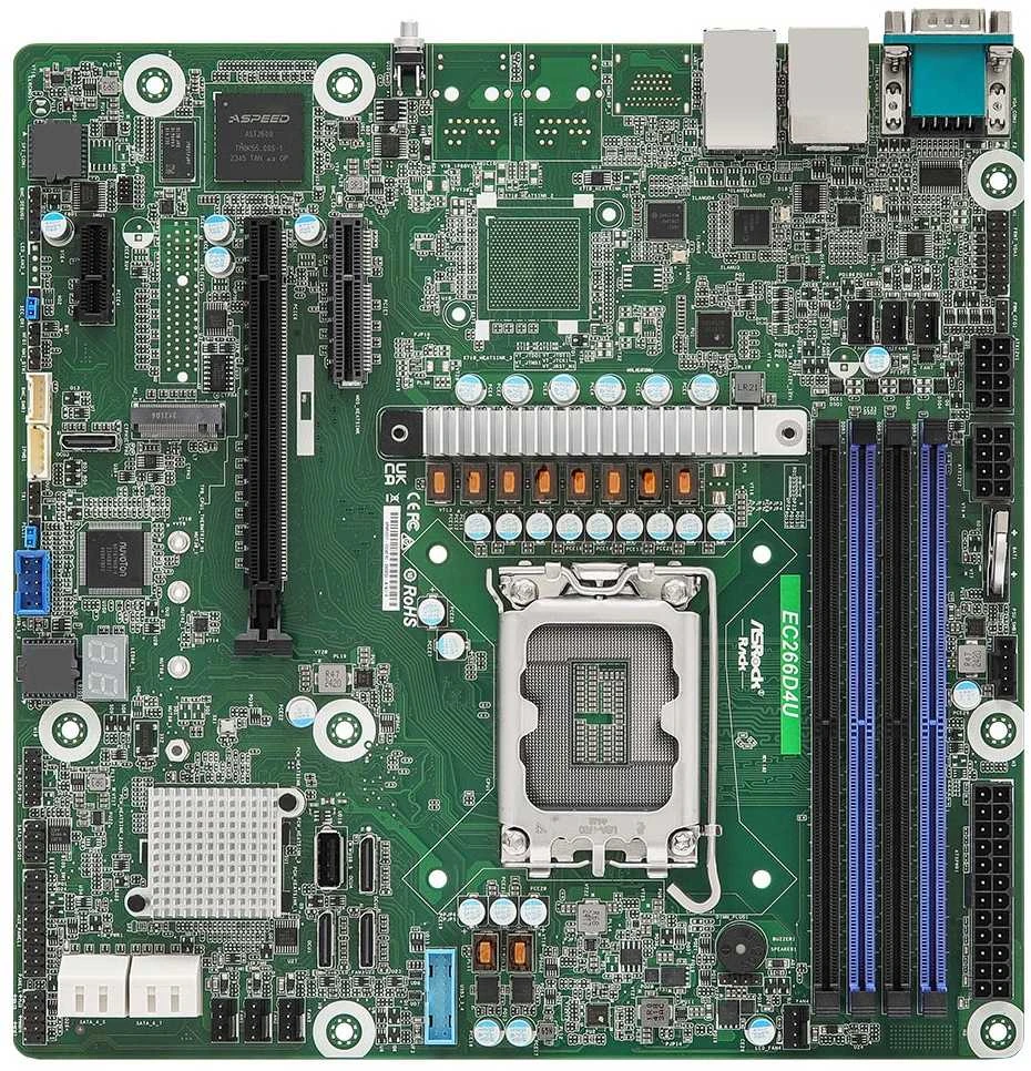 Asrock EC266D4U pagrindinė plokštė Intel C266 LGA 1700 micro ATX