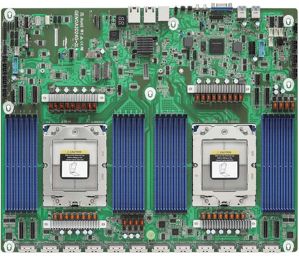 Asrock GENOA2D24G-2L+ pagrindinė plokštė AMD SoC Socket SP5