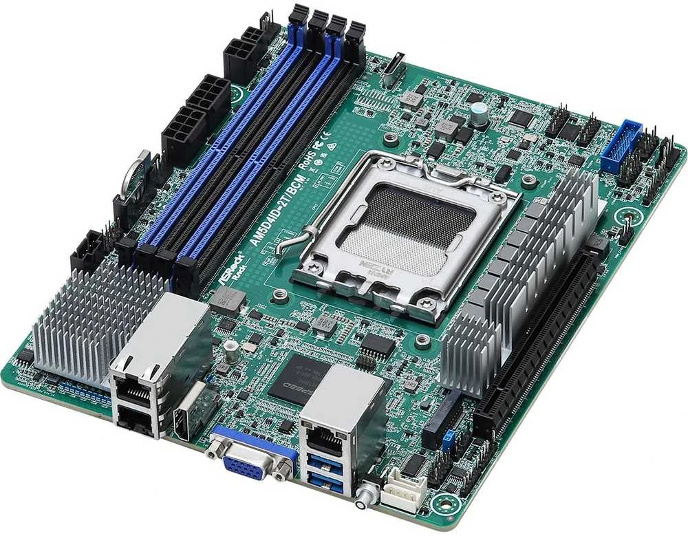 Asrock AM5D4ID-2T/BCM pagrindinė plokštė KNOLL3 X300 Socket AM5 mini ITX
