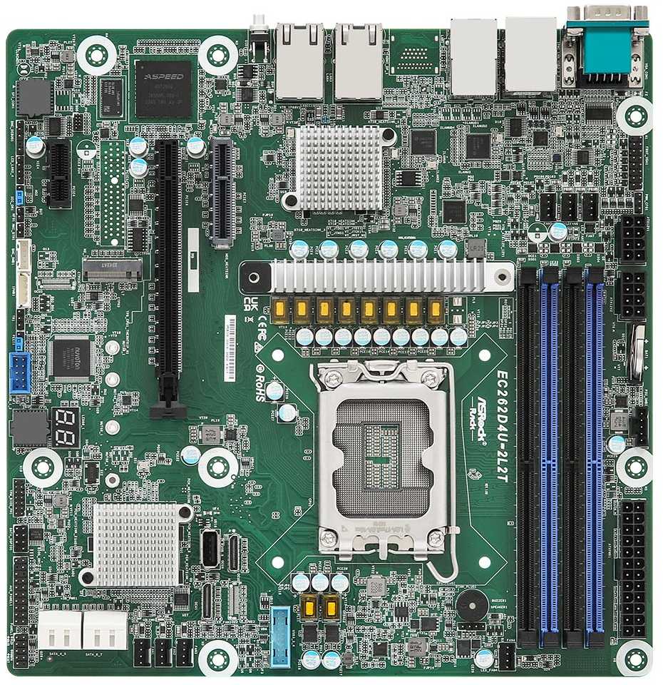 ASRock pagrindinė plokštė EC262D4U-2L2T mikro-ATX lizdas 1700 DDR5, tik vienas
