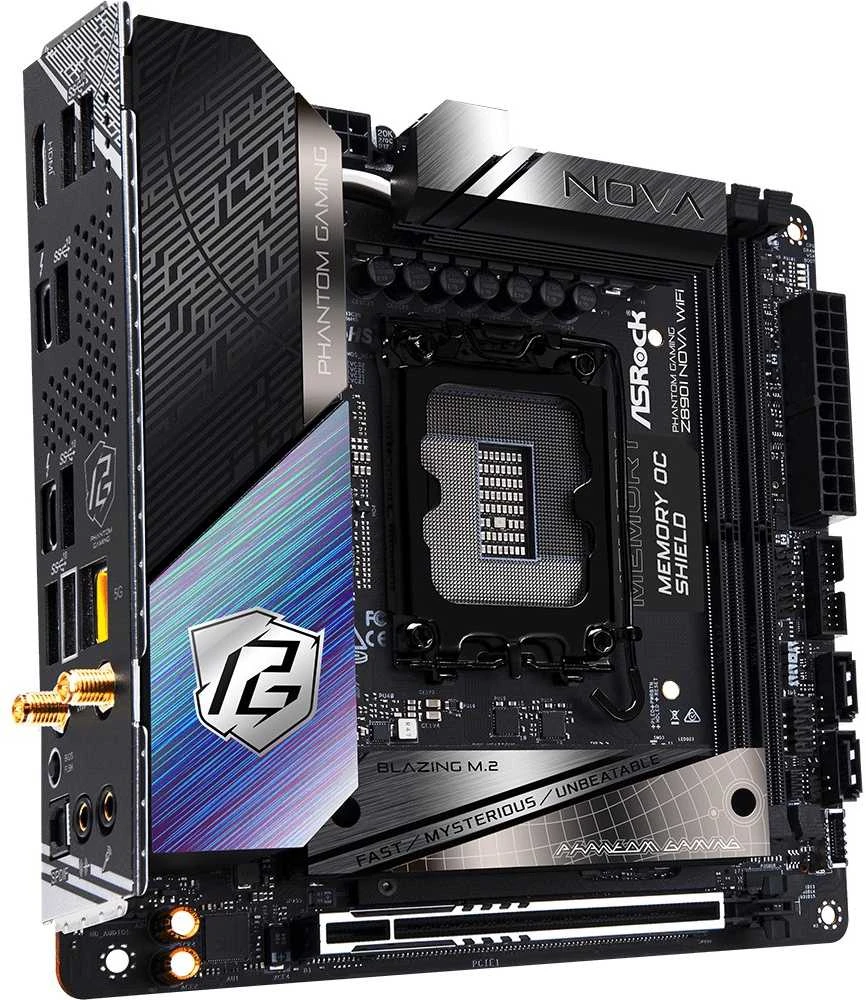 ASRock Phantom Gaming Z890I Nova WiFi Intel Z890 LGA 1851 (Socket V1) mini ITX pagrindinė plokštė