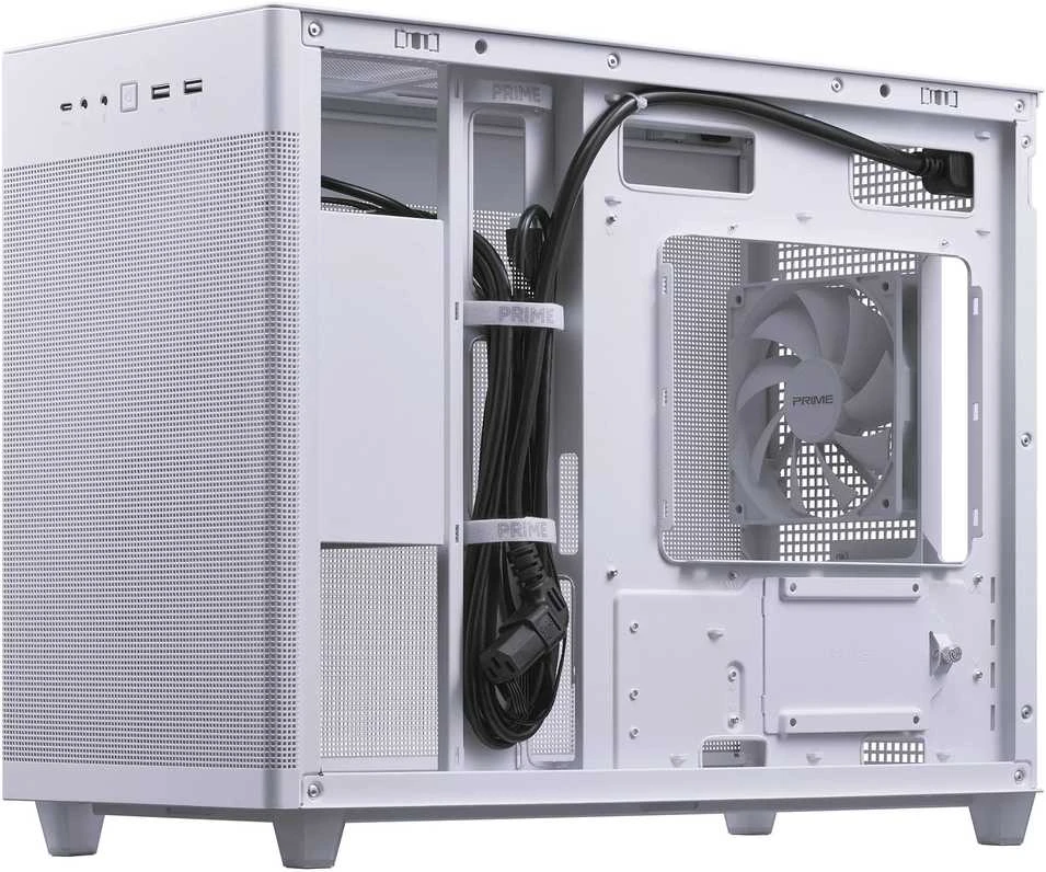 Kompiuterio korpusas ASUS Prime AP201 MicroATX Case/Baltos spalvos
