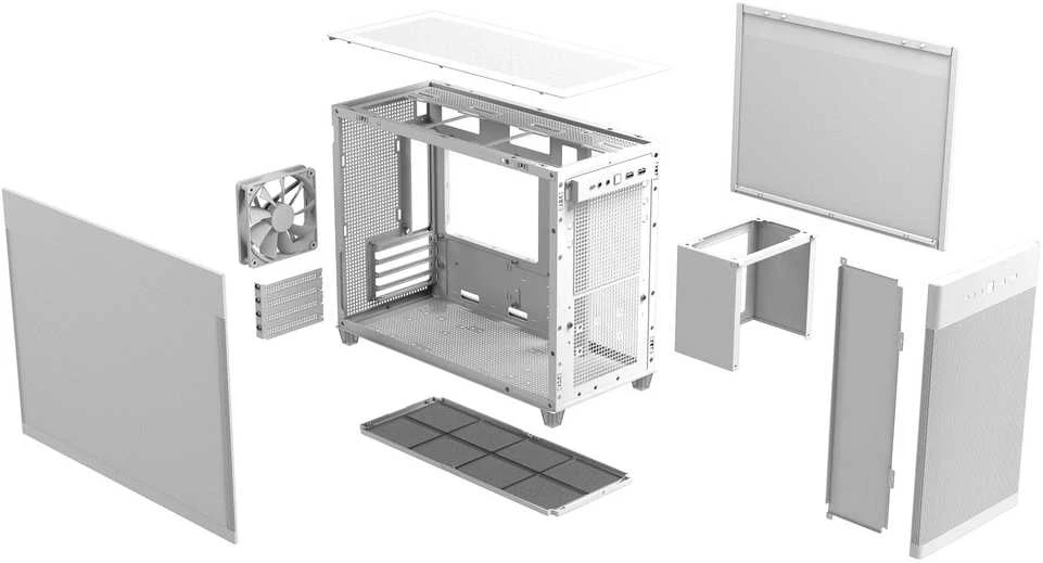 Kompiuterio korpusas ASUS Prime AP201 MicroATX Case/Baltos spalvos