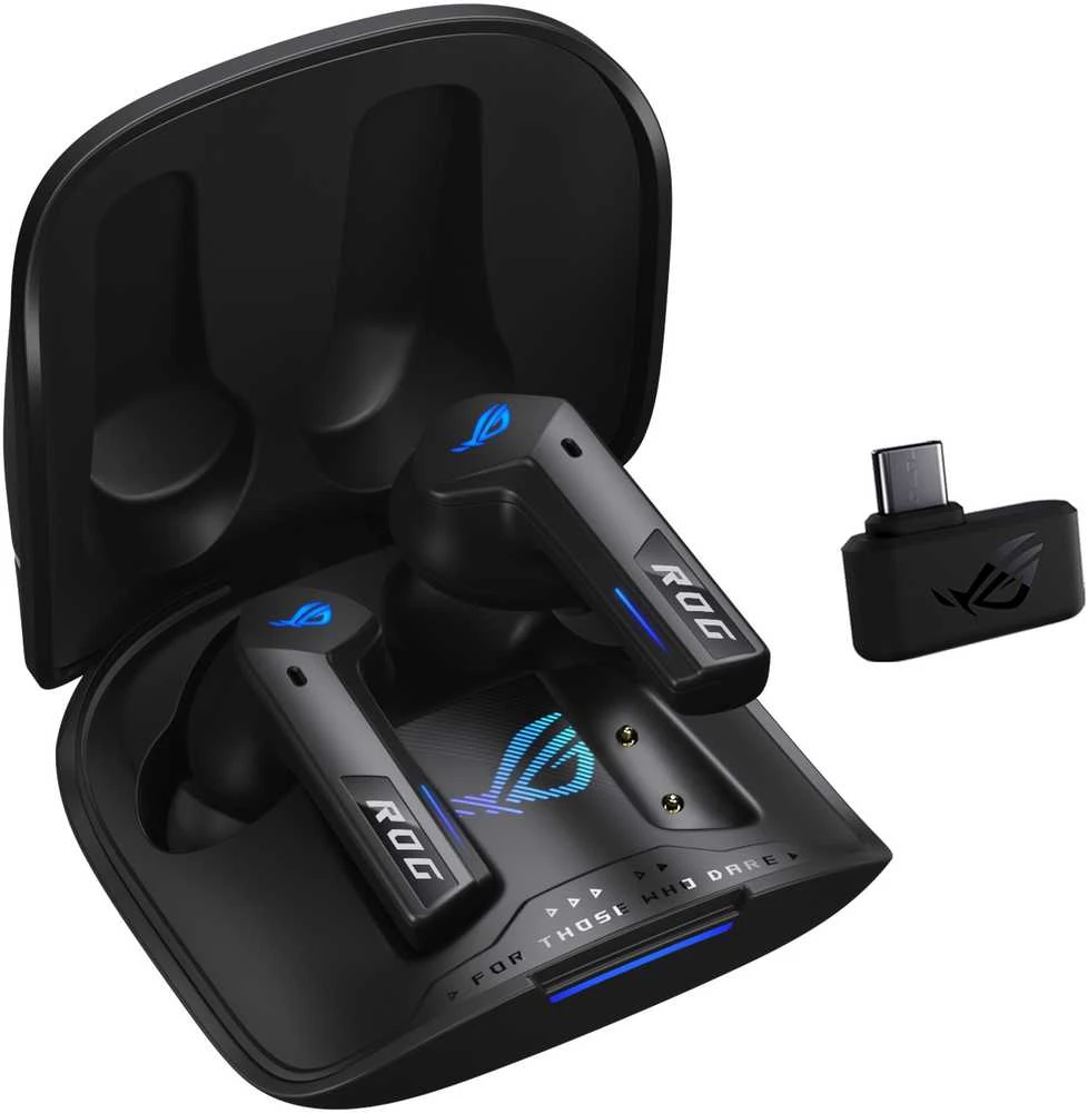 ASUS ROG Cetra belaidės ausinės su įkrovimo dėklu ir adapteriu