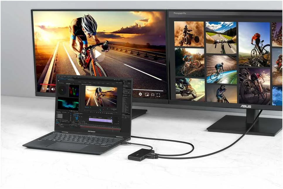 Asus Dual 4K USB-C dokas DC201 | Ethernet LAN (RJ-45) jungtys 1 | USB 3.0 (3.1 Gen 1) Type-C jungtys kiekis 3 | HDMI jungtys kiekis 1
