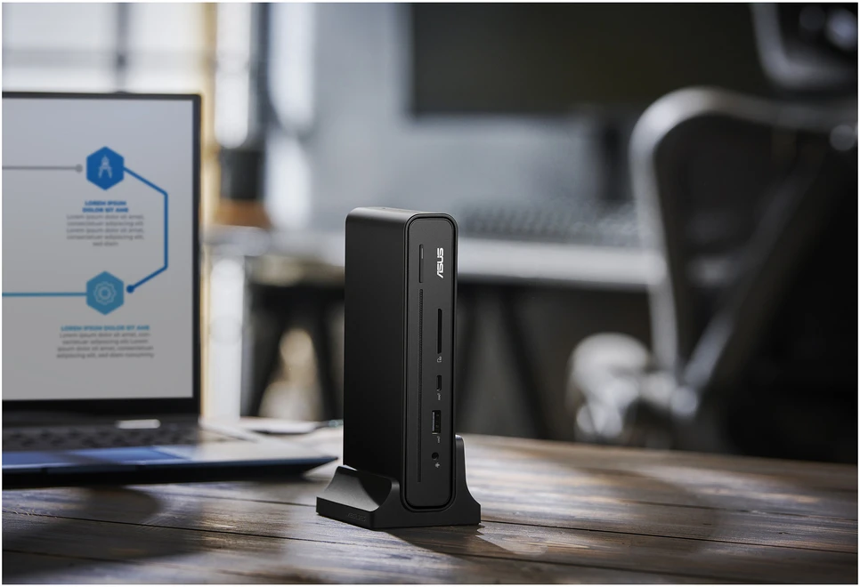 Asus | DC300 trijų ekranų USB-C dokas | 90XB08CN-BDS090 | DisplayPort jungčių kiekis: 1 | HDMI jungčių kiekis: 1 | Ethernet LAN