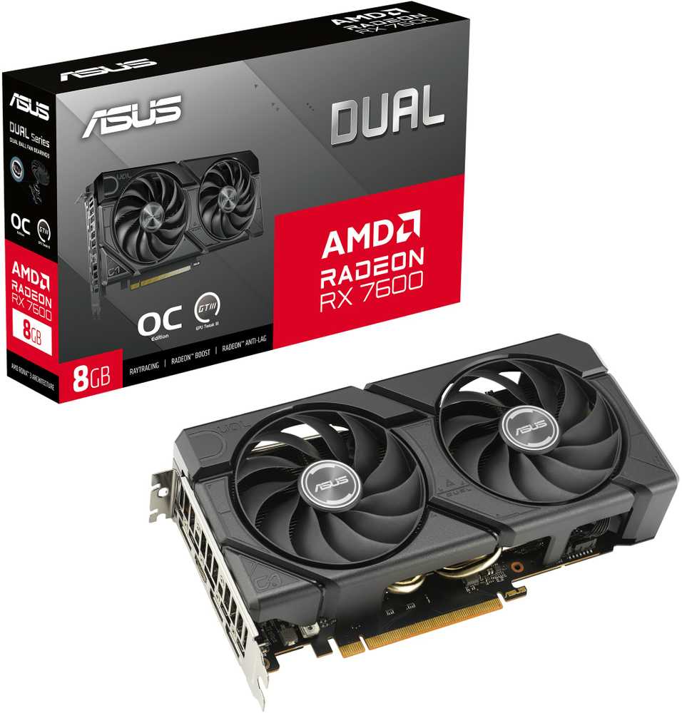 ASUS Radeon RX 7600 DUAL 8GB EVO OC