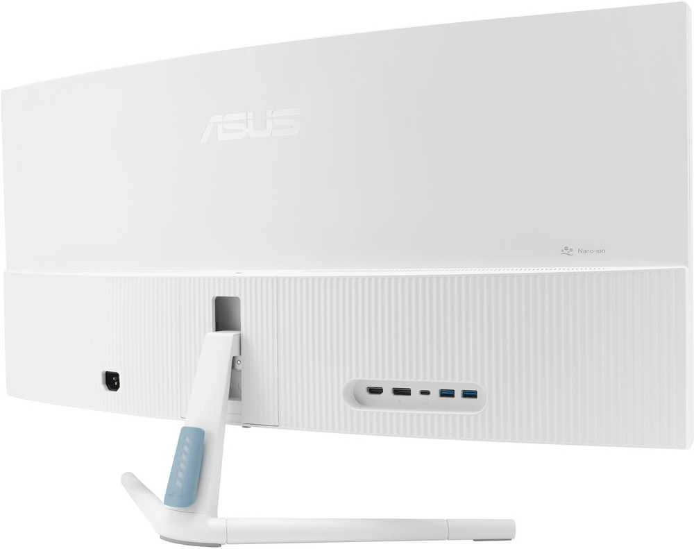 Monitorius ASUS VU34WCIP-W 34 colių VA WLED lenktas 1500R UWQHD 21:9 100Hz 300cd/m2 1ms HDMI DP USB-C USB šakotuvas: 4xUSB 3.2 G1 Type-A Baltas