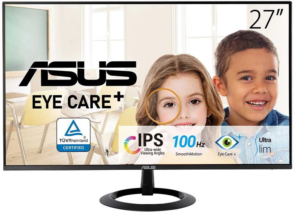 ASUS VZ27EHF Eye Care Gaming Monitorius 27 colių IPS WLED 1920x1080 16:9 100Hz 250cd/m2 1ms HDMI