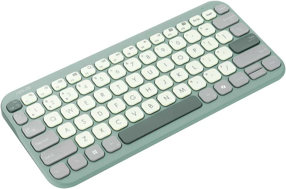 Klaviatūra Asus KW100 Marshmallow Žalias (90XB0880-BKB070)