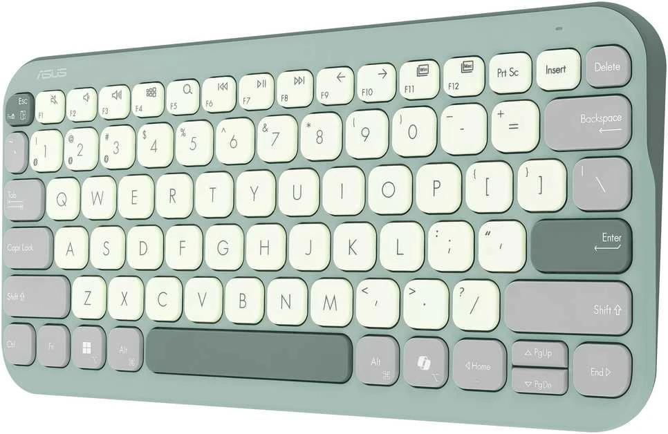 Klaviatūra Asus KW100 Marshmallow Žalias (90XB0880-BKB070)