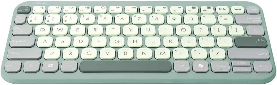 Klaviatūra Asus KW100 Marshmallow Žalias (90XB0880-BKB070)