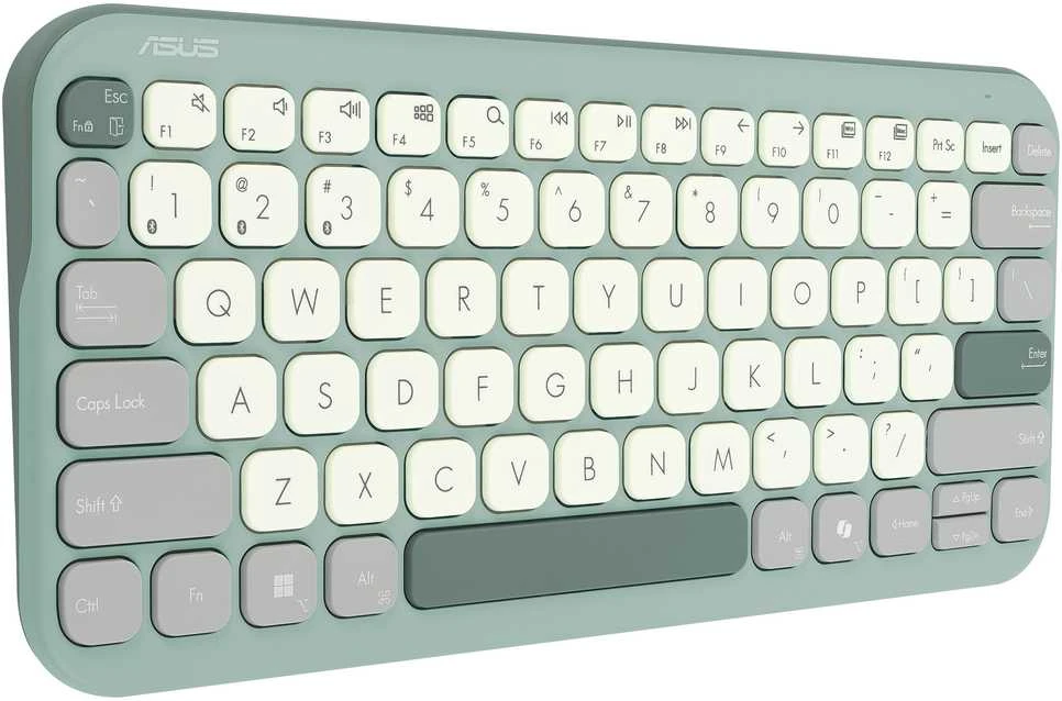 Klaviatūra Asus KW100 Marshmallow Žalias (90XB0880-BKB070)