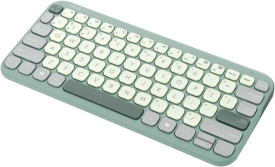 Klaviatūra Asus KW100 Marshmallow Žalias (90XB0880-BKB070)
