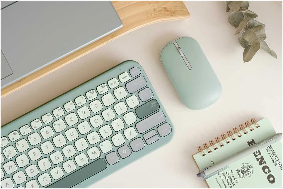 Klaviatūra Asus KW100 Marshmallow Žalias (90XB0880-BKB070)