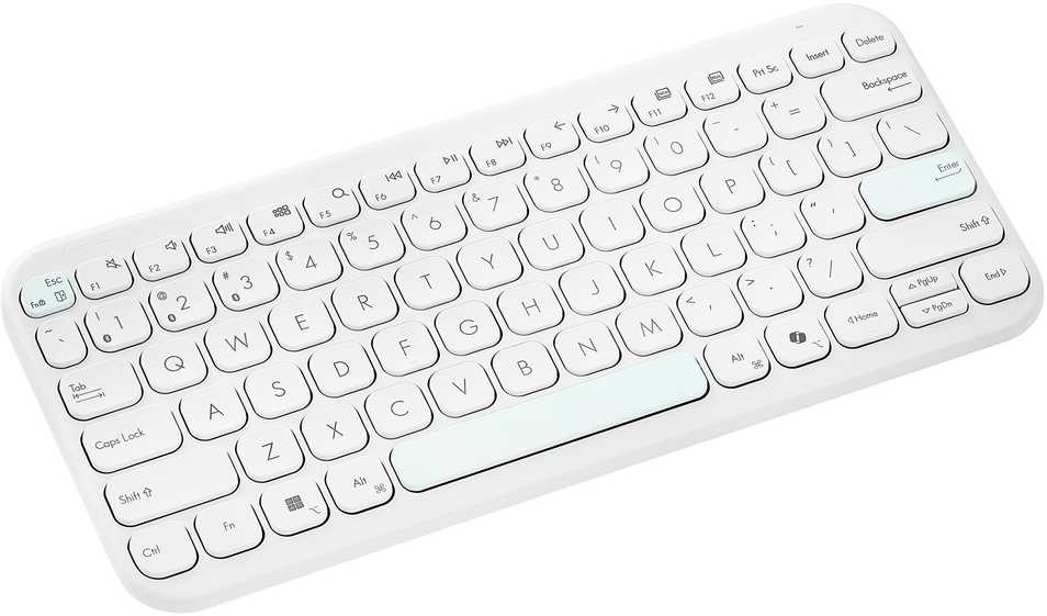 Klaviatūra Asus KW100 Marshmallow QWERTZ (90XB0880-BKB4H0)