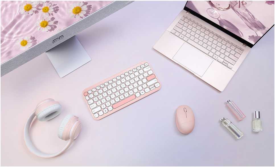 Klaviatūra Asus KW100 Marshmallow (90XB0880-BKB4I0)