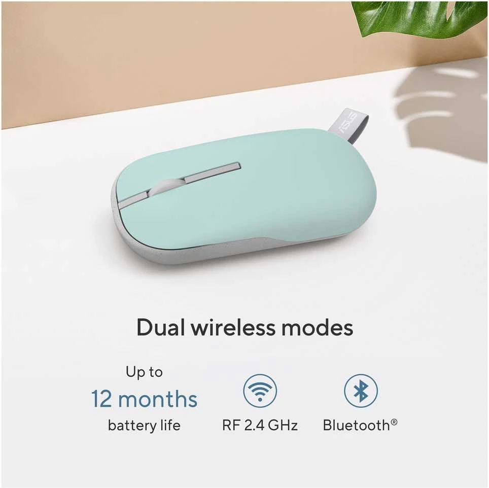 Asus Marshmallow Pelė | MD100 | Pelė | 2.4 GHz, Bluetooth | rusvai gelsvas