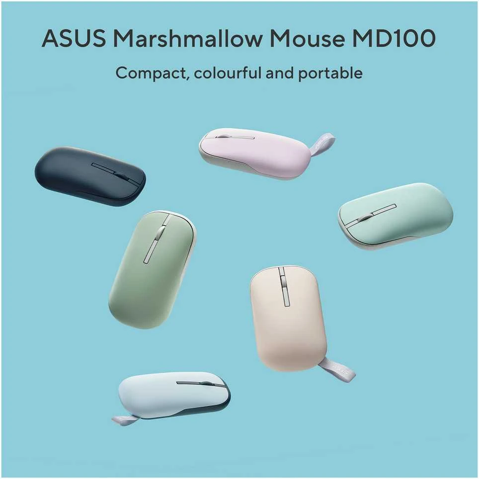 Asus Marshmallow Pelė | MD100 | Pelė | 2.4 GHz, Bluetooth | rusvai gelsvas