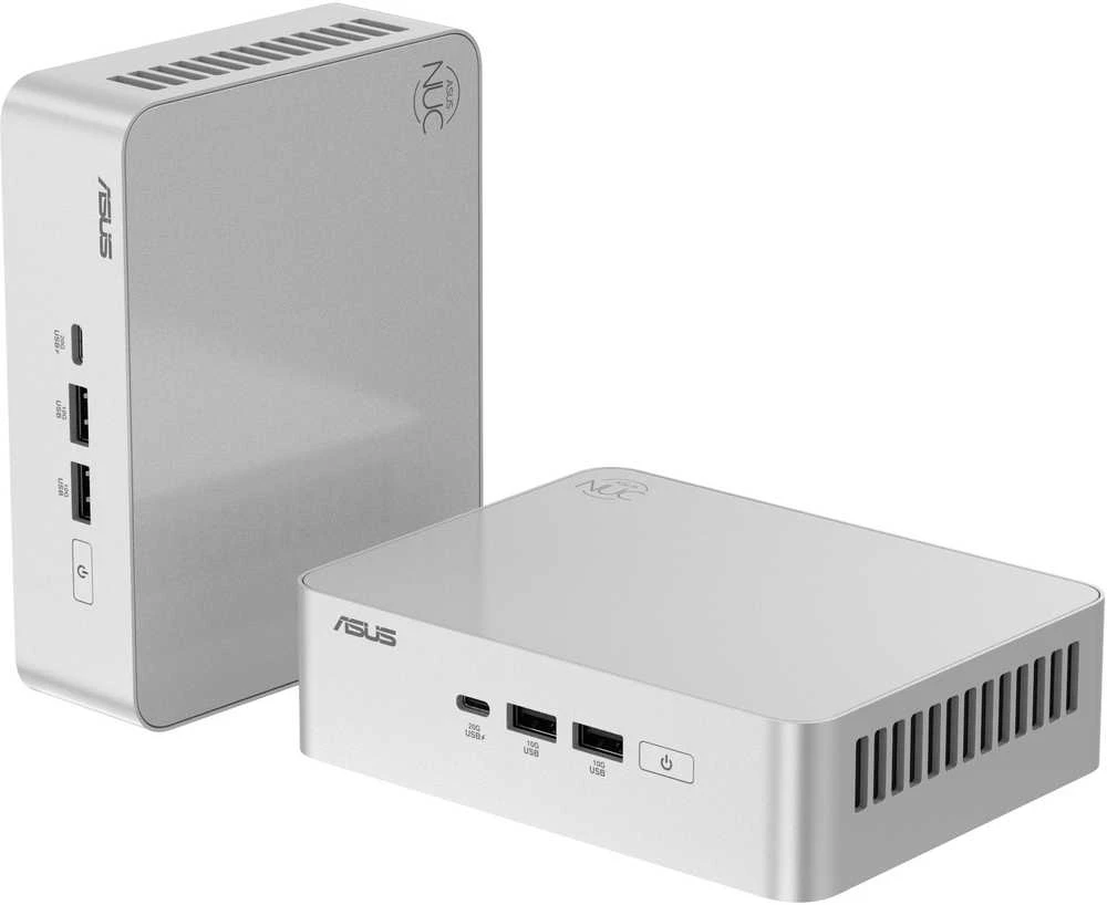 ASUS NUC 15pro+ / RNUC15CRSU500002 / Intel Ultra 5 225H / Intel Arc grafika / nėra atminties / nėra RAM / Intel Wi-Fi 7 BE201 / nėra OS / ES laidas / rinkinys (L6) / EAN: 4711387950234