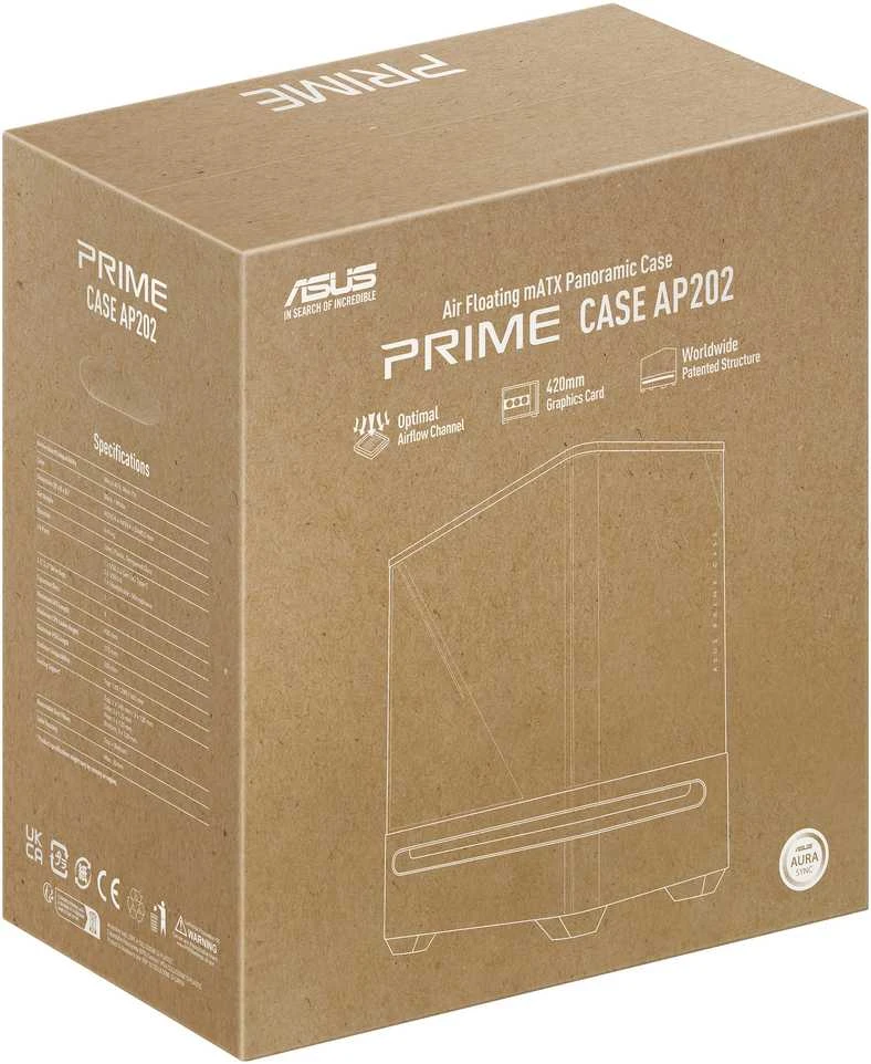 ASUS PRIME AP202 TG ARGB Juodas enclosure