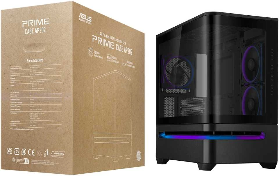 ASUS PRIME AP202 TG ARGB Juodas enclosure