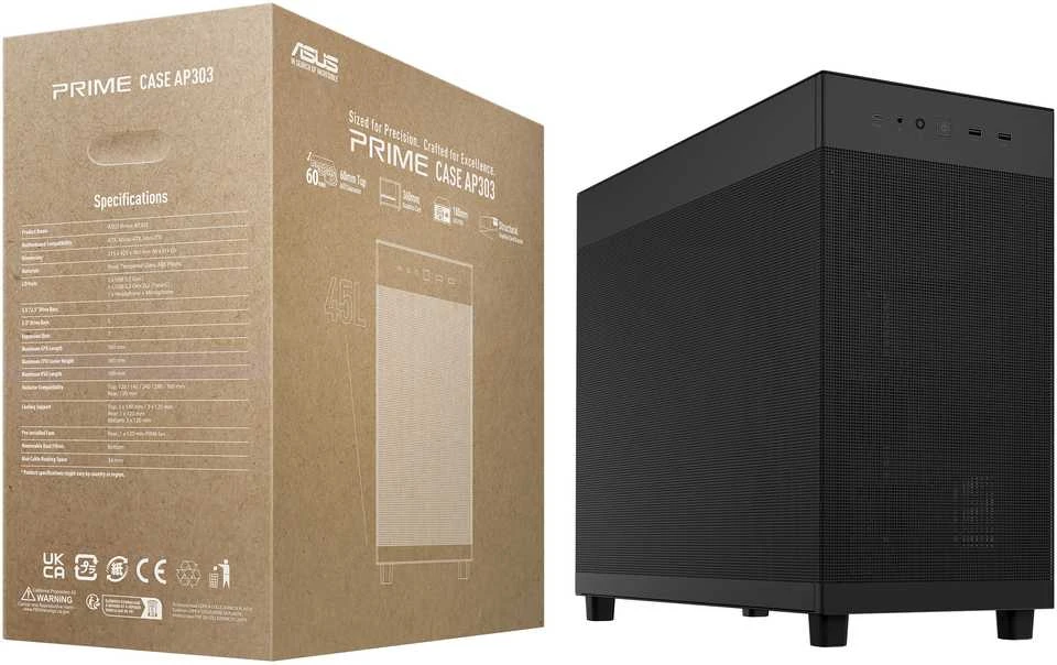 ASUS Prime AP303 Mesh Midi Tower Juodas