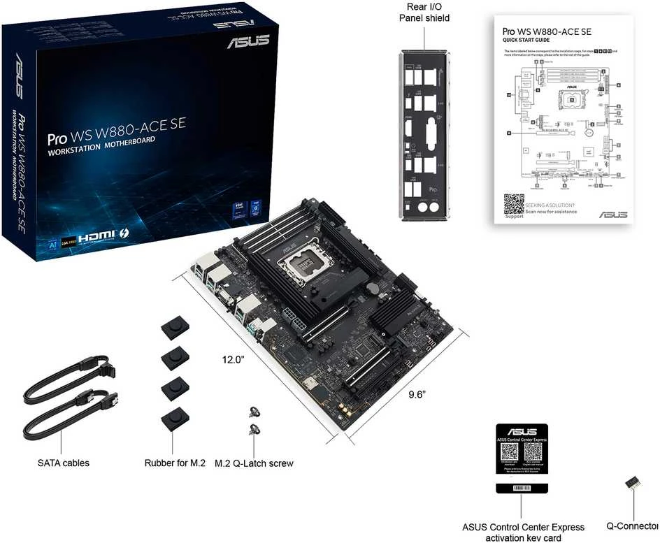 ASUS PRO WS W880-ACE SE Intel W880 LGA 1851 (Socket V1) ATX