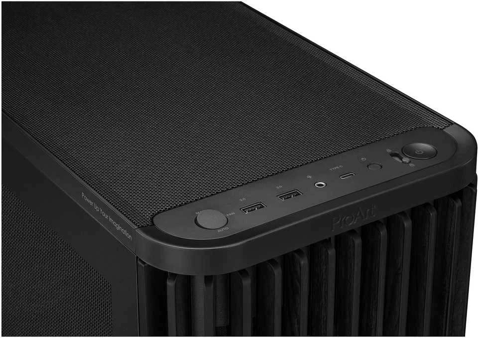 ASUS ProArt PA401 Wood Edition kompiuterio korpusas, Midi-Tower, ATX, Mesh-Panel juodas