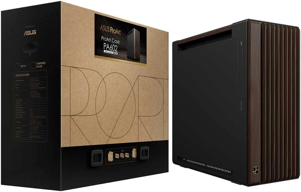 ASUS PROART PA602 WALNUT WOOD METAL PWM MODERN Juodas