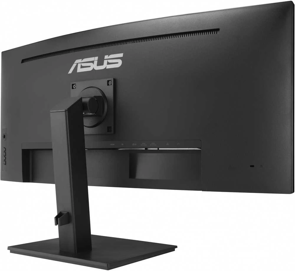 Monitorius ASUS VA34VCPSR 34 colių VA WLED lenktas 1500R UWQHD 21:9 100Hz 300cd/m2 4ms HDMI DP USB-C USB šakotuvas 3xUSB 3.2 G1 Type-A RJ45 Juodas