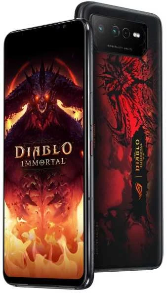 Asus ROG Phone 6 Diablo Immortal Edition Hellfire Raudona, 6.78", AMOLED, 1080 x 2448 pikselių, Qualcomm SM8475, Snapdragon 8+ Gen 1 (4nm), vidinė RAM 16 GB, 512 GB, Dvi SIM, 3G, Nano-SIM4G , 5G, pagrindinė kamera 50+13+5 MP, antrinė kamera 12 MP, „Android“, 12, 6000 mAh