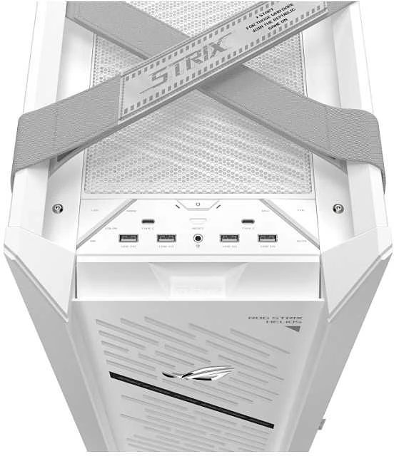ASUS ROG STRIX HELIOS II GX601S, Bokšto tipo korpusas - baltas, grūdintas stiklas
