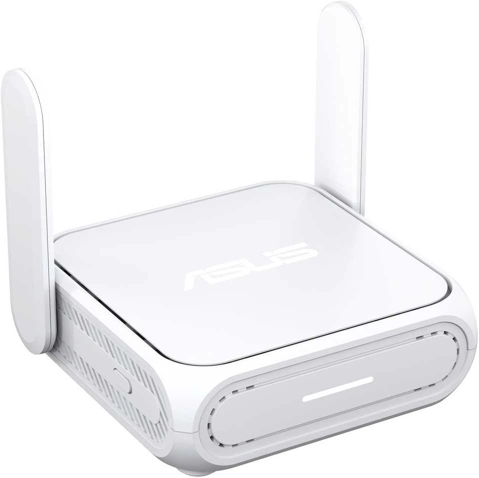 Asus | Dviejų dažnių „WiFi 7 Travel“ maršrutizatorius | RT-BE58 Go | 802.11be | 688/2882 Mbit/s | Tinklo ryšio palaikymas: Taip | MU-MiMO: Taip | Ne, mobilusis plačiajuostis ryšys | Antenos tipas: vidinė