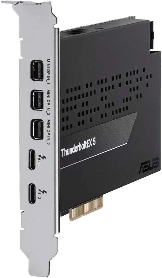 ASUS ThunderboltEX 5 išplėtimo plokštė, PCIe 4.0x4, 2xThunderbolt 5, 3x Mini-DP