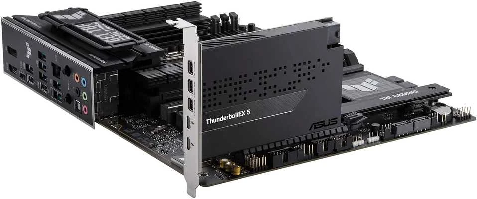 ASUS ThunderboltEX 5 išplėtimo plokštė, PCIe 4.0x4, 2xThunderbolt 5, 3x Mini-DP