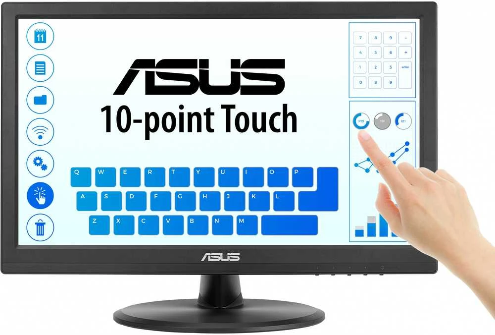ASUS VT169HE lietimui jautrus monitorius 15.6" IPS WLED FHD 16:9 60Hz 220cd/m2 5ms D-Sub HDMI