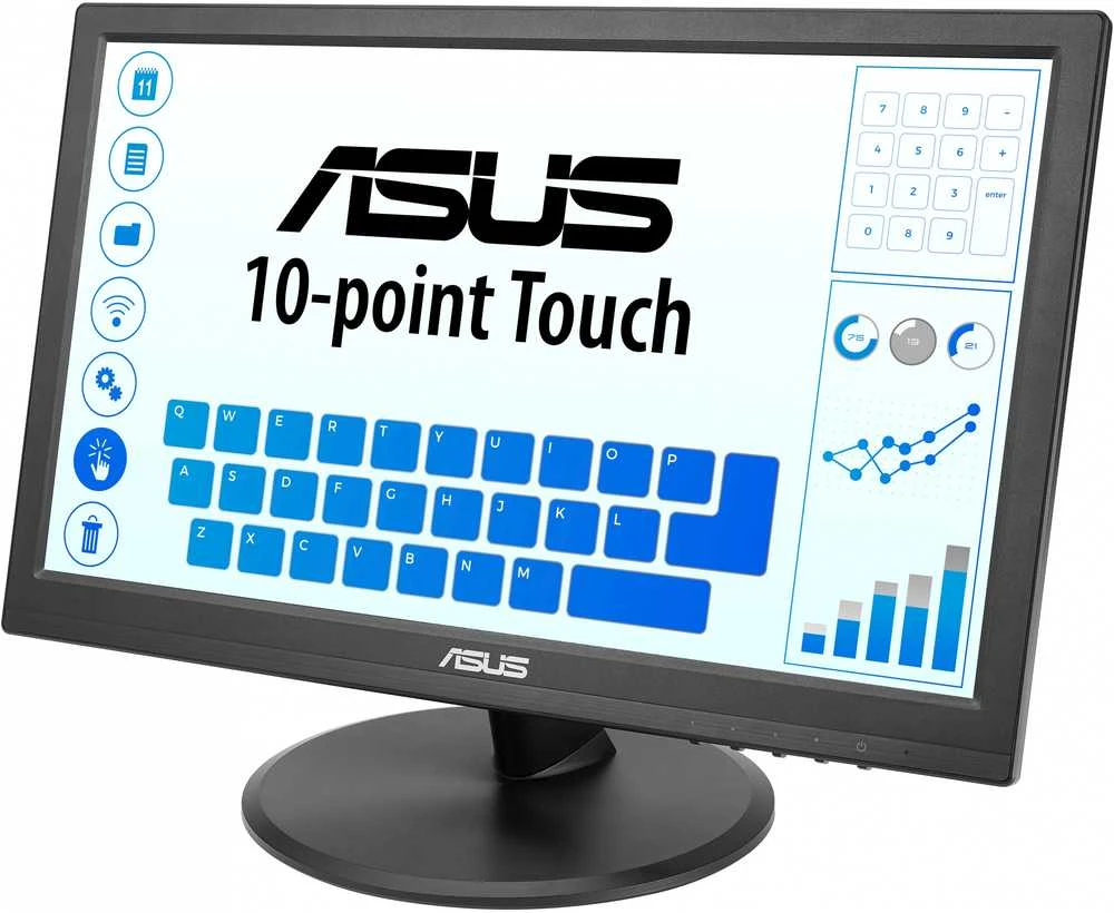 ASUS VT169HE lietimui jautrus monitorius 15.6" IPS WLED FHD 16:9 60Hz 220cd/m2 5ms D-Sub HDMI