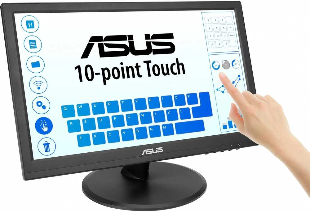 ASUS VT169HE lietimui jautrus monitorius 15.6" IPS WLED FHD 16:9 60Hz 220cd/m2 5ms D-Sub HDMI