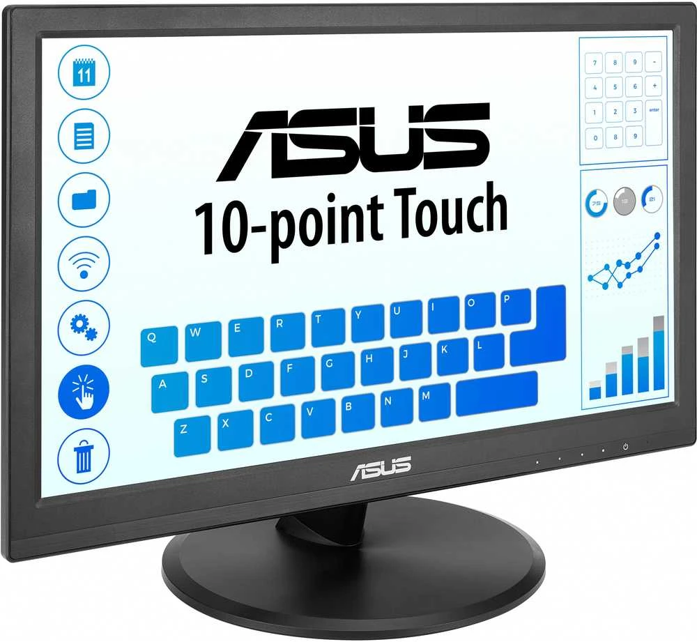 ASUS VT169HE lietimui jautrus monitorius 15.6" IPS WLED FHD 16:9 60Hz 220cd/m2 5ms D-Sub HDMI
