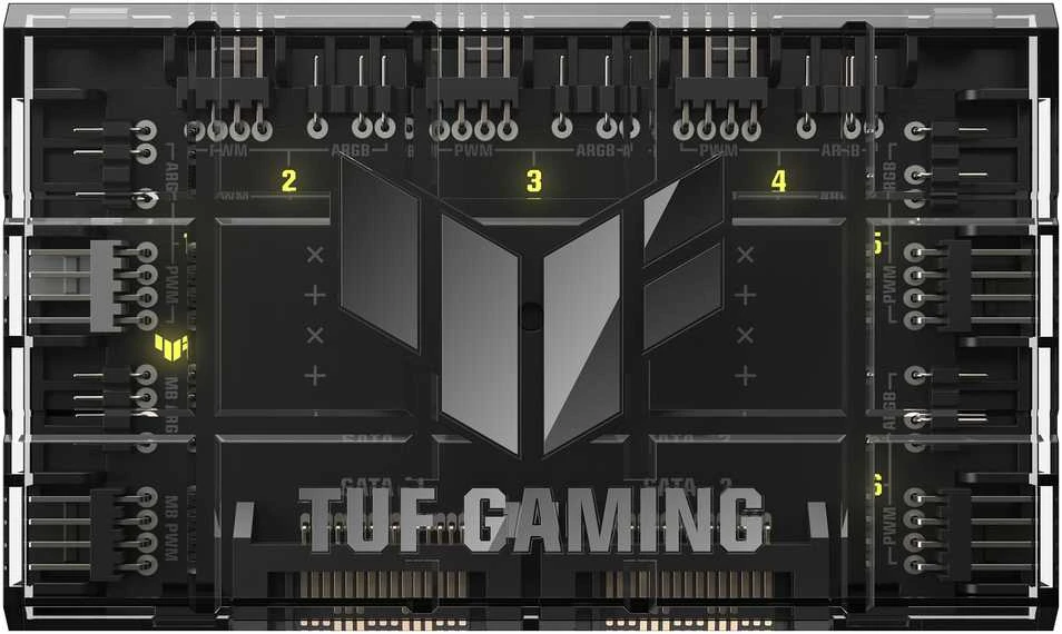 ASUS TUF Gaming ventiliatorių ir apšvietimo valdymo šakotuvas