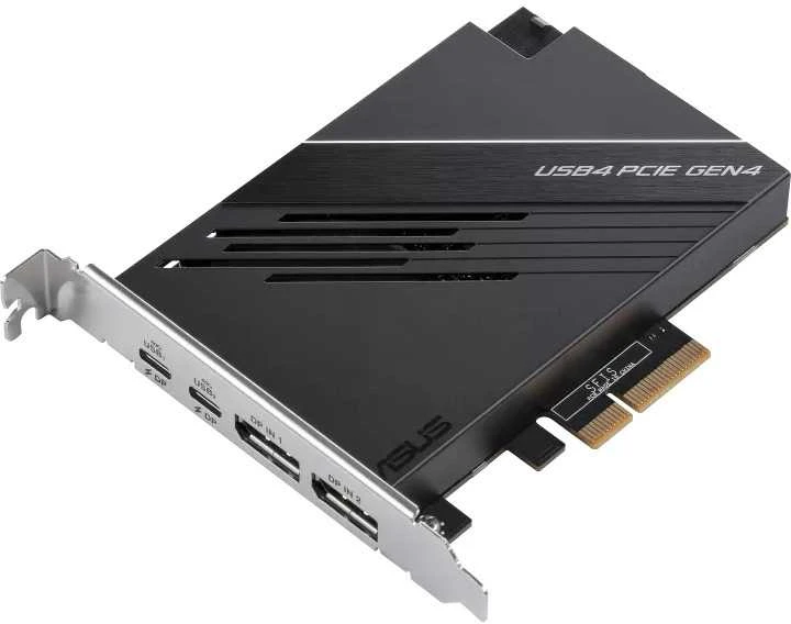 ASUS išplėtimo plokštė USB4 PCIe Gen4, PCIe 4.0 x4, 2x USB4 Type-C, 2x DP