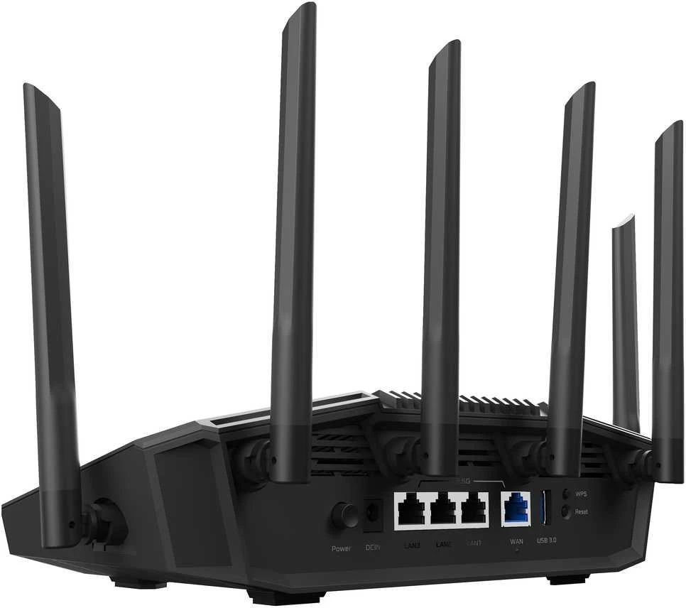 Asus | BE9400 trijų dažnių WiFi 7 AiMesh išplečiamas Maršrutizatorius | RT-BE90U | 802.11be | Ethernet LAN (RJ-45) jungtys 3 | Mesh palaikymas: Taip | MU-MiMO: Ne | 4G/5G | Antenos tipas: Išorinė