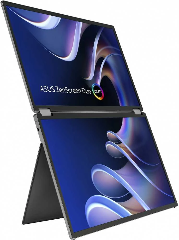 Monitorius ASUS ZenScreen Duo OLED MQ149CD 14 colių OLED WUXGA 16:10 60Hz 400cd/m2 1ms MiniHDMI 2xUSB-C USB šakotuvas: 4xUSB 3.2 G1 Type-A