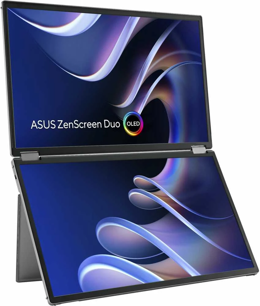 Monitorius ASUS ZenScreen Duo OLED MQ149CD 14 colių OLED WUXGA 16:10 60Hz 400cd/m2 1ms MiniHDMI 2xUSB-C USB šakotuvas: 4xUSB 3.2 G1 Type-A