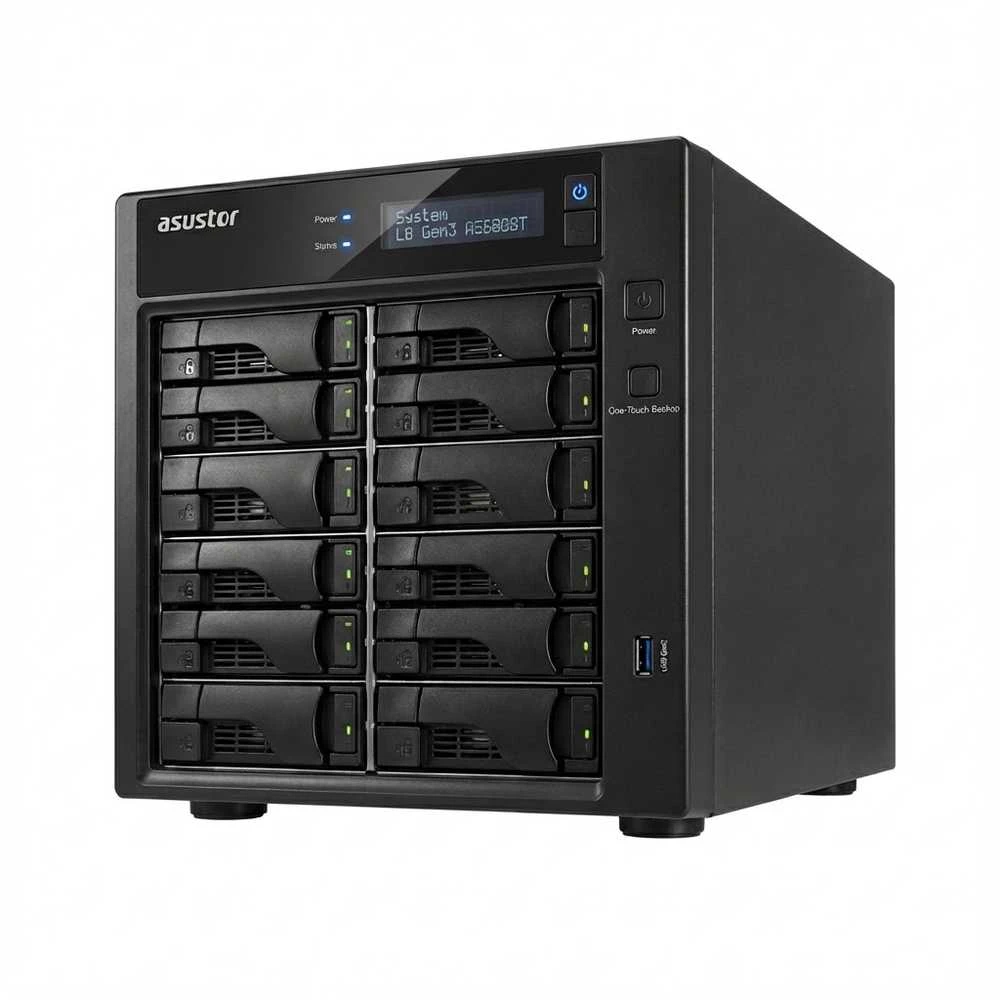 Serveris Asustor LOCKERSTOR 6 Gen3 (AS6806T) NAS Desktop AMD Ryzen V3C14 16 GB DDR5 ADM Juodas