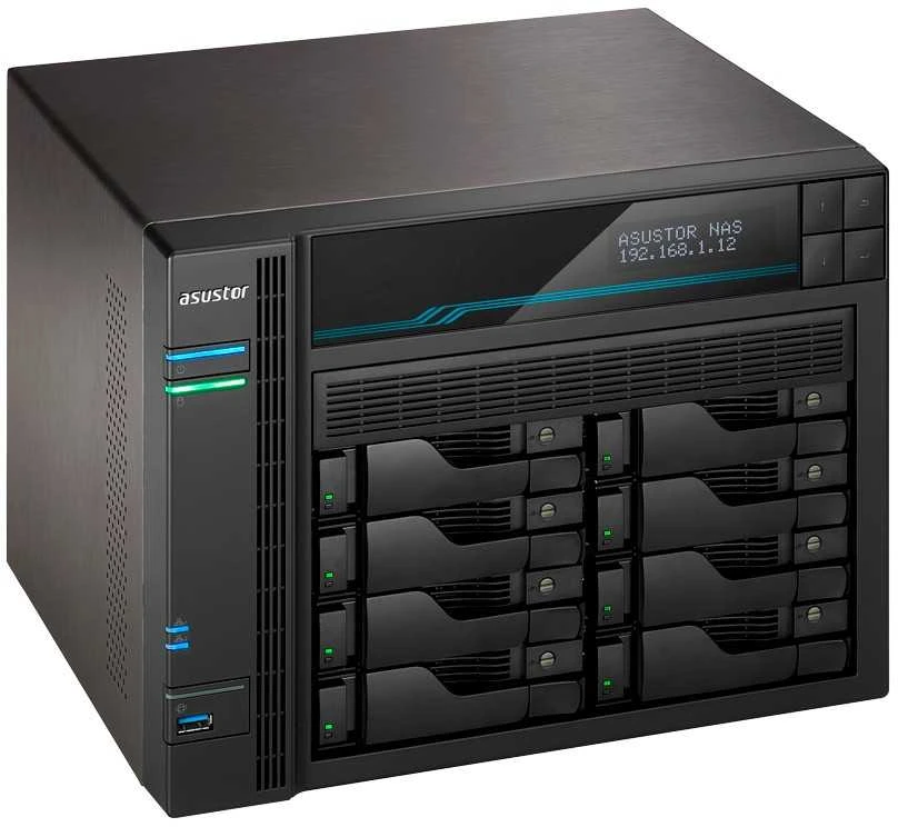 Serveris Asus AsusTor 10 Bay NAS AS6510T Iki 10 HDD/SSD, Intel ATOM C3538 Quad-Core, Procesoriaus dažnis 2,1 GHz, 8 GB, SO-DIMM DDR4, Juodas